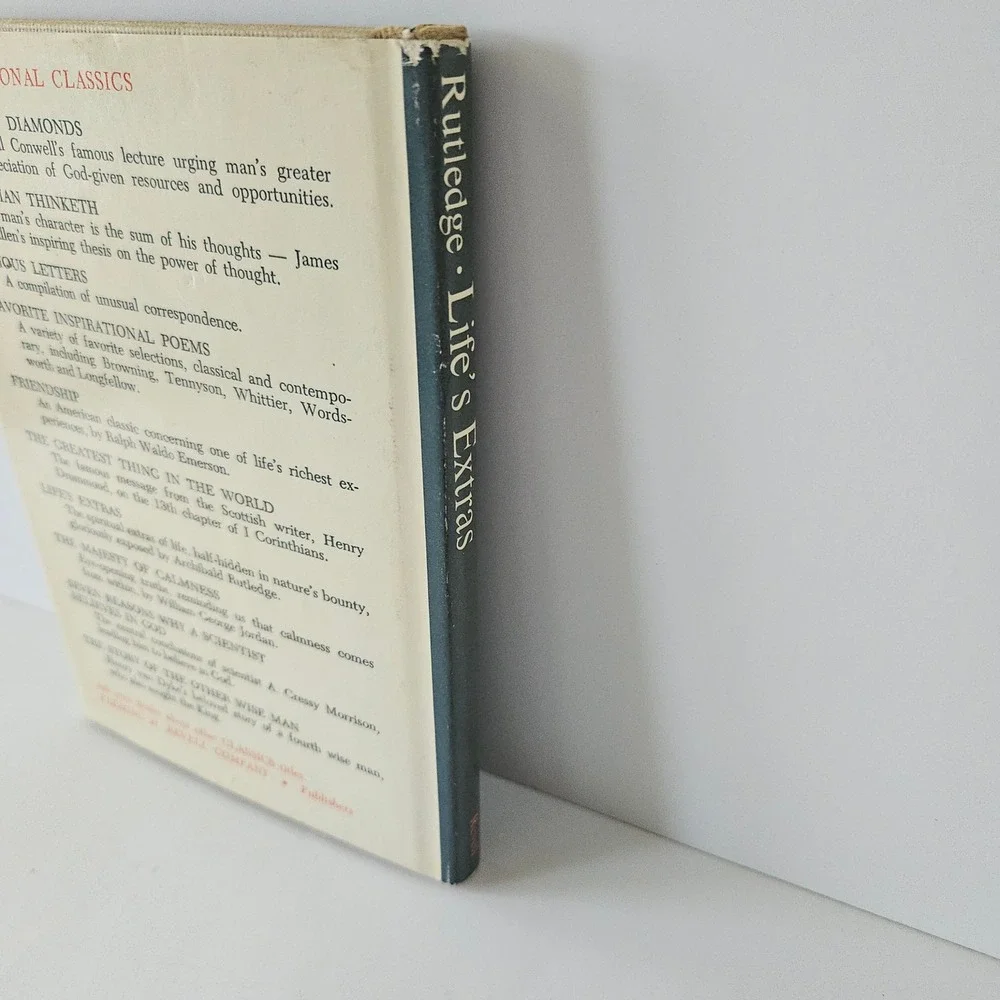 Life's Extras by Archibald Rutledge 1961 HC DJ Book Revell Inspirational Classic